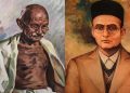 oredesam news Mahatma Gandhi and Veer Savarkar.