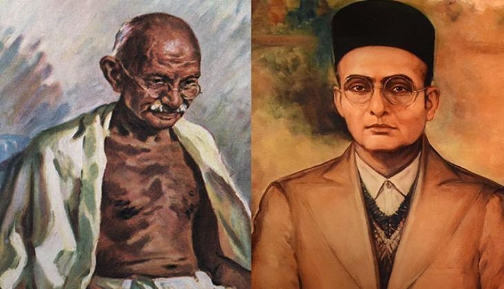 oredesam news Mahatma Gandhi and Veer Savarkar.