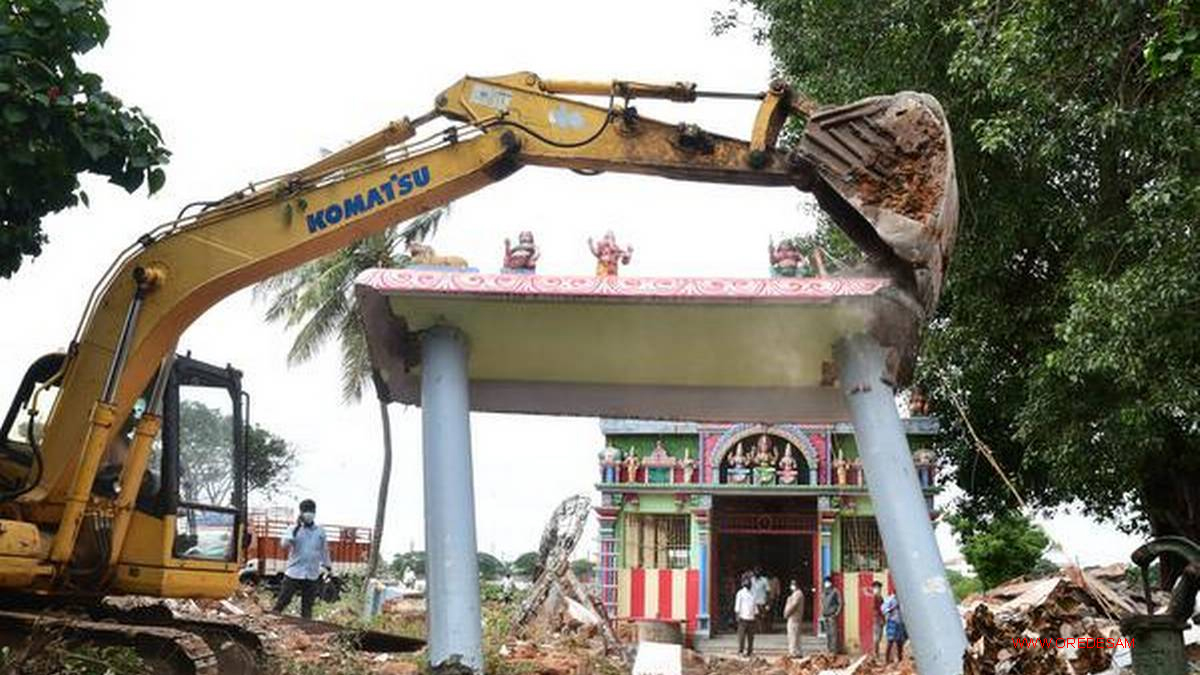 200 நாள் ஆட்சியில் 130 கோவில்கள் இடிப்பு.. மேலும் காஞ்சிபுரம் ஶ்ரீ நரசிம்ம ஆஞ்சநேயர் கோவிலை இடிக்க திட்டம்….
