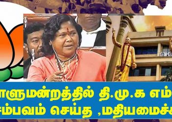 நாடாளுமன்றத்தில் தி.மு.க எம்.பியை சம்பவம் செய்த ,மதியமைச்சர்..
