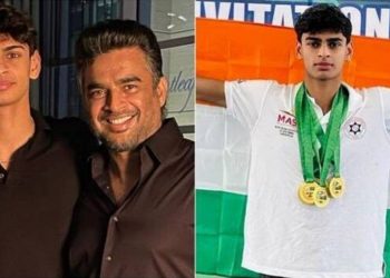 இந்தியாவுக்காக 5 தங்கங்களை வென்று சாதனை படைத்த நடிகர் மாதவன் மகன் வேதாந்த் !