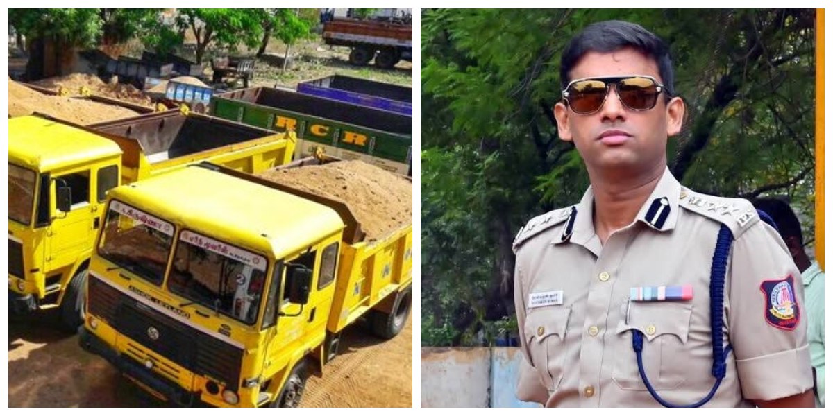 திமுக பிரமுகரின் 26 மணல் லாரிகளை அதிகாலையில் தட்டி தூக்கிய திருச்சி டிஐஜி வருண்குமார்! அமைச்சருக்கு அதிர்வுகளை ஏற்படுத்திய சம்பவம் !